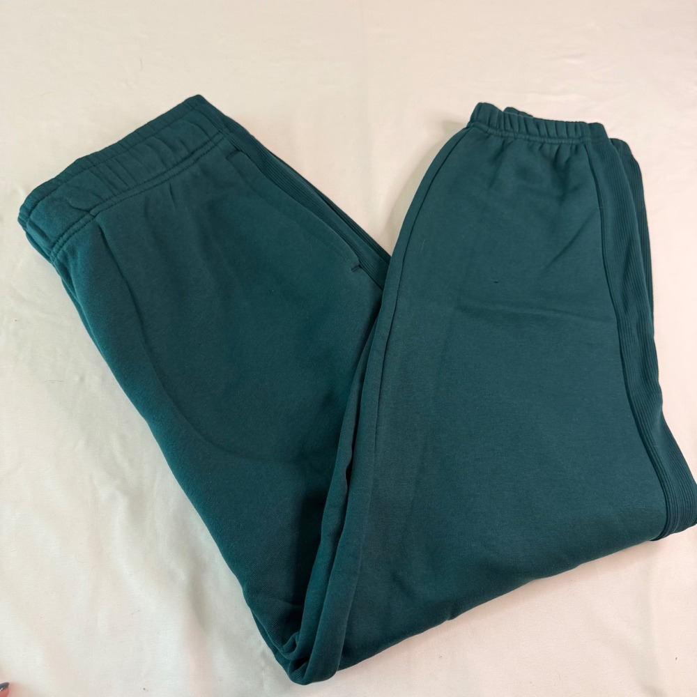 Members Mark Women's Fleece Jogger Green Relaxed Lounge Fit XL NWT